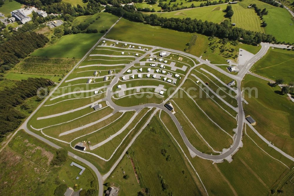 Brilon from above - Site of the Camping and Leisure Park Brilon in Sauerland in North Rhine-Westphalia