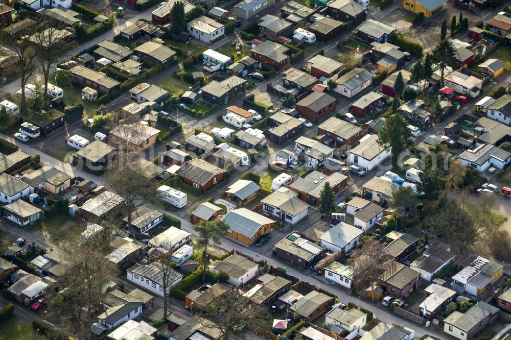 Aerial photograph Mülheim - Camping in Mülheim in the state of North Rhine-Westphalia