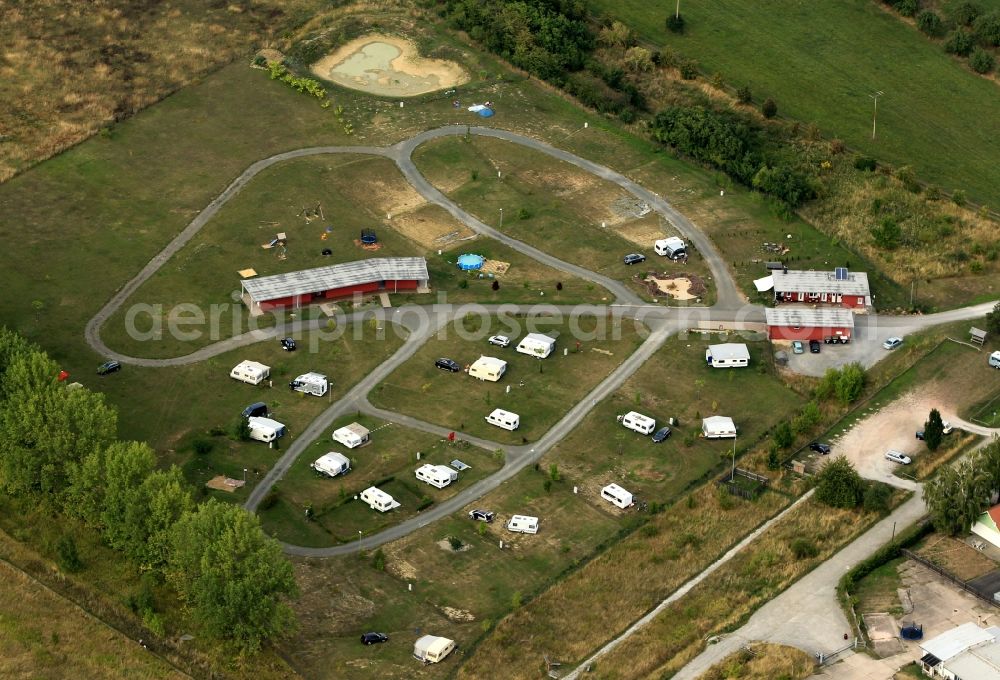 Aerial photograph Weberstedt - Area of the campsite at Tor zum Hainich in Weberstedt in Thuringia