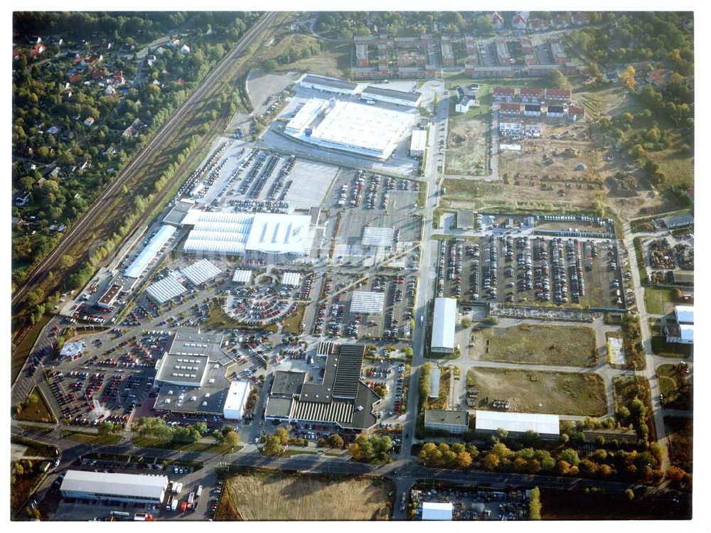 Aerial photograph Dahlwitz-Hoppegarten / BRB - Gelände der CARENA / Automobil Commercial Berlin Vertriebs- und Anlagegesellschaft mbH in Dahlwitz-Hoppegarten / BRB