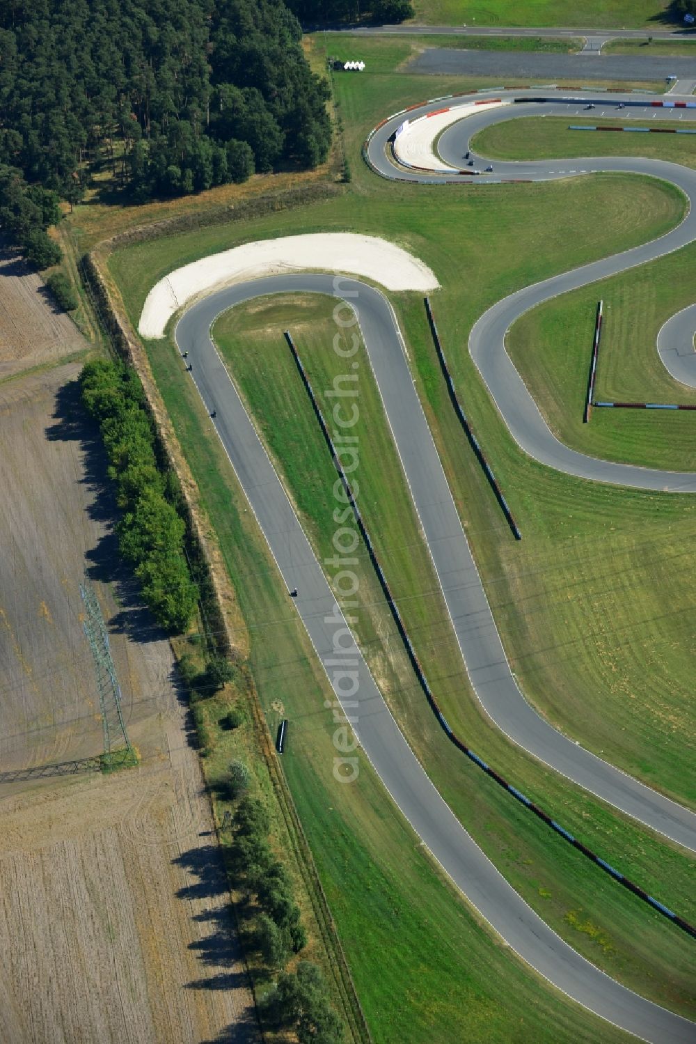 Aerial image Rietzneuendorf - Site of the CARRERA - Motorsport - Race Course in Rietzneuendorf in Brandenburg