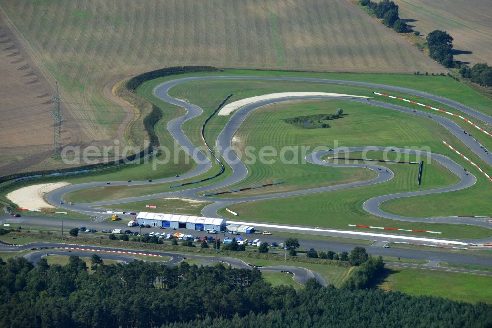 Aerial image Rietzneuendorf - Site of the CARRERA - Motorsport - Race Course in Rietzneuendorf in Brandenburg