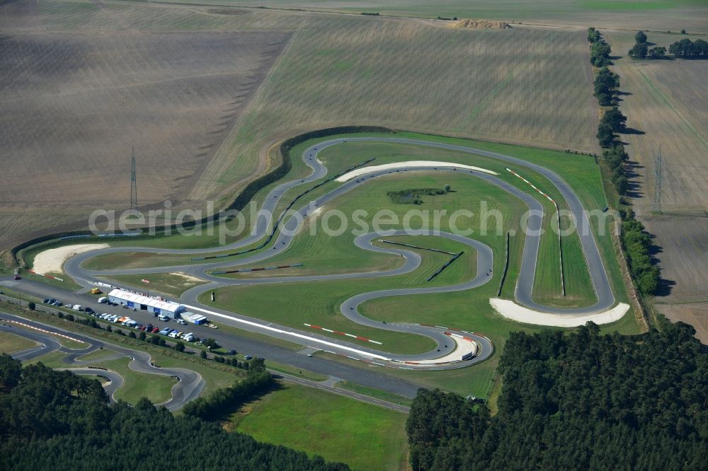 Aerial photograph Rietzneuendorf - Site of the CARRERA - Motorsport - Race Course in Rietzneuendorf in Brandenburg