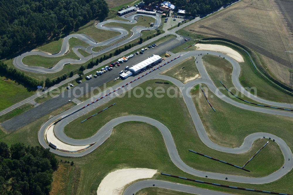 Aerial photograph Rietzneuendorf - Site of the CARRERA - Motorsport - Race Course in Rietzneuendorf in Brandenburg