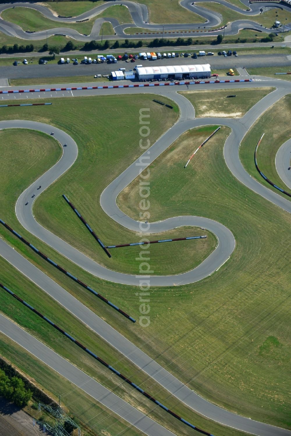 Rietzneuendorf from the bird's eye view: Site of the CARRERA - Motorsport - Race Course in Rietzneuendorf in Brandenburg