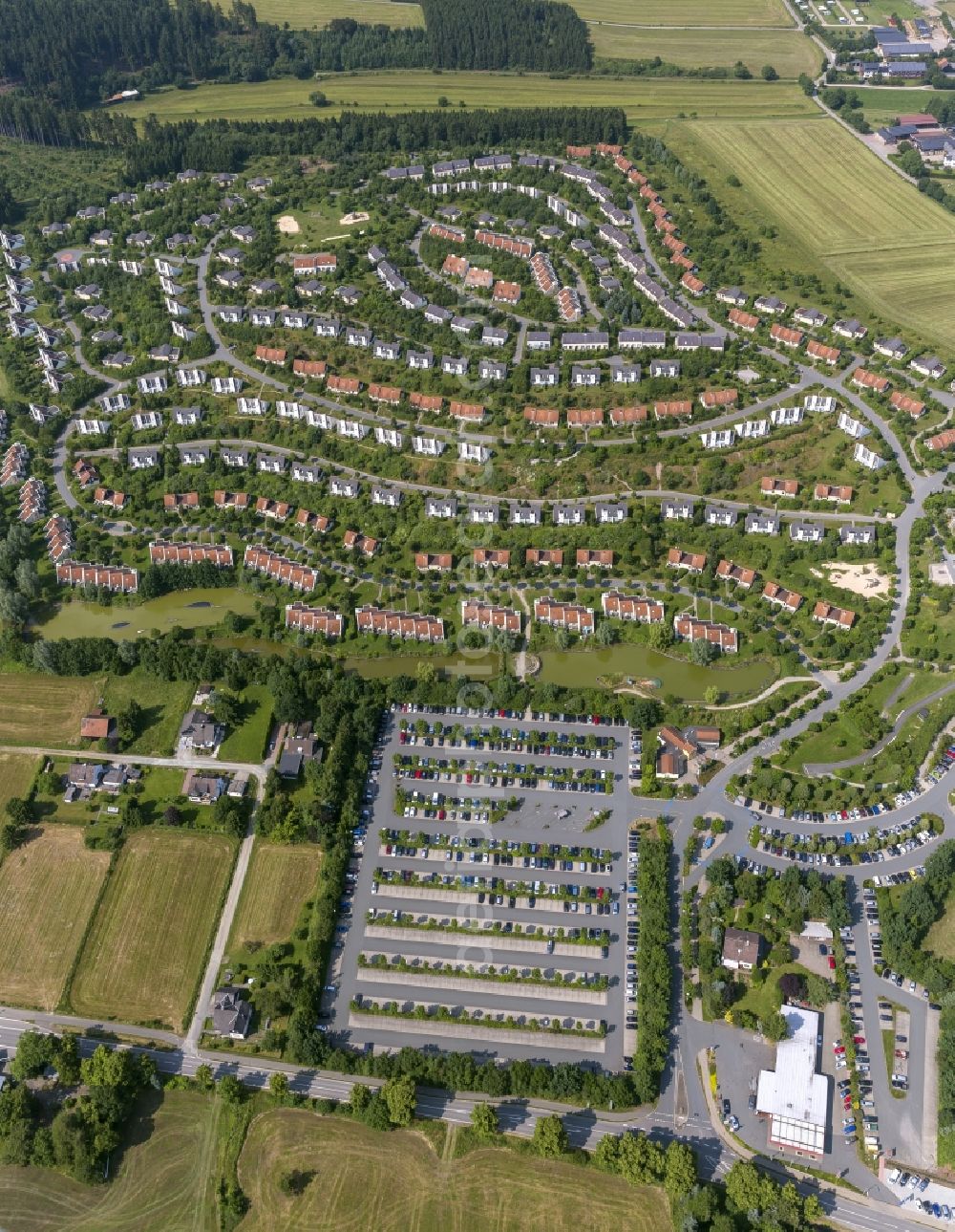 Medebach from the bird's eye view: Site of the Center Parcs Sauerland in Medebach in North Rhine-Westphalia