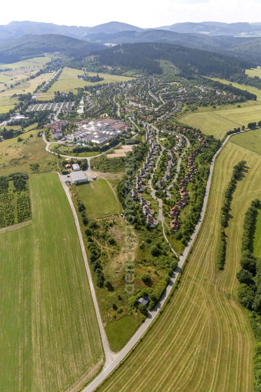 Medebach from the bird's eye view: Site of the Center Parcs Sauerland in Medebach in North Rhine-Westphalia