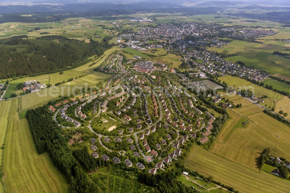 Aerial image Medebach - Site of the Center Parcs Sauerland in Medebach in North Rhine-Westphalia