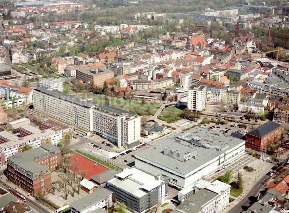 Aerial photograph Cottbus - BRB - Gelände der Cottbusser Innenstadt am Bereich der Bahnhofstraße, Karl-Liebknecht-Straße, Berliner Straße und Spremberger Straße. Planungsfläche für die Errichtung der CITY-GALERIE der ECE-Projektmanagement GmbH Hamburg.