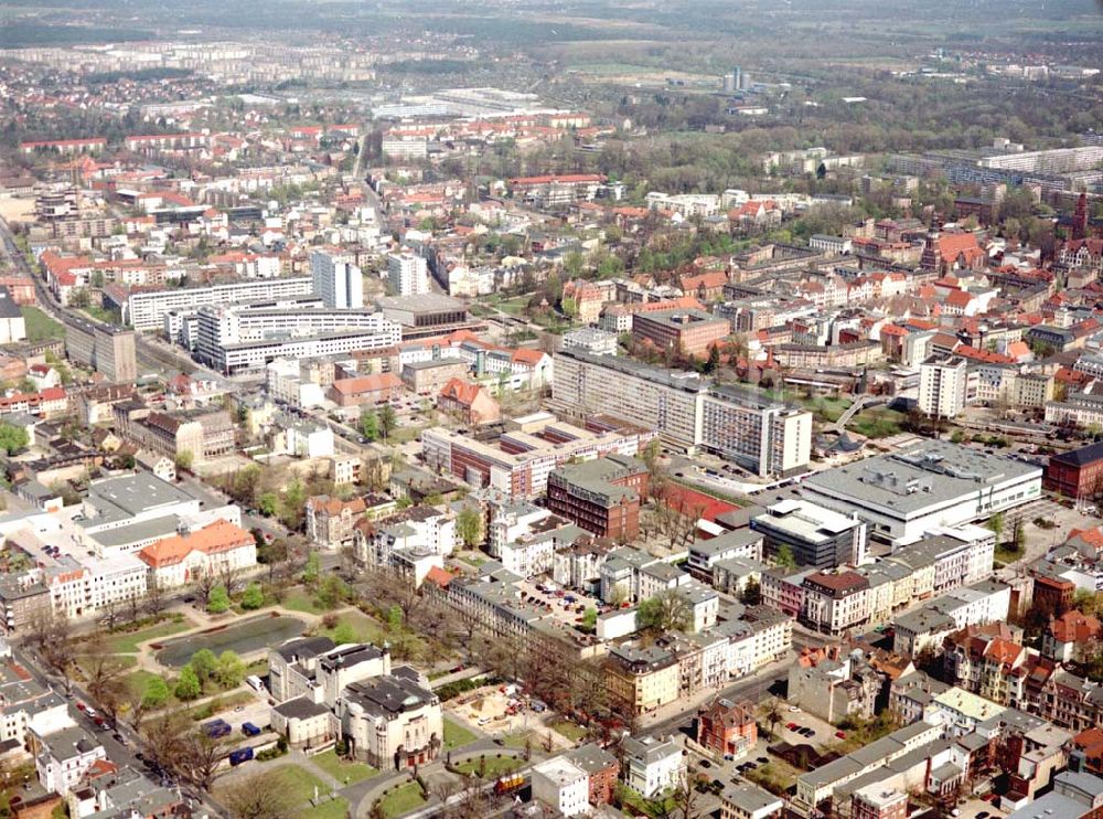 Aerial photograph Cottbus - BRB - Gelände der Cottbusser Innenstadt am Bereich der Bahnhofstraße, Karl-Liebknecht-Straße, Berliner Straße und Spremberger Straße. Planungsfläche für die Errichtung der CITY-GALERIE der ECE-Projektmanagement GmbH Hamburg.