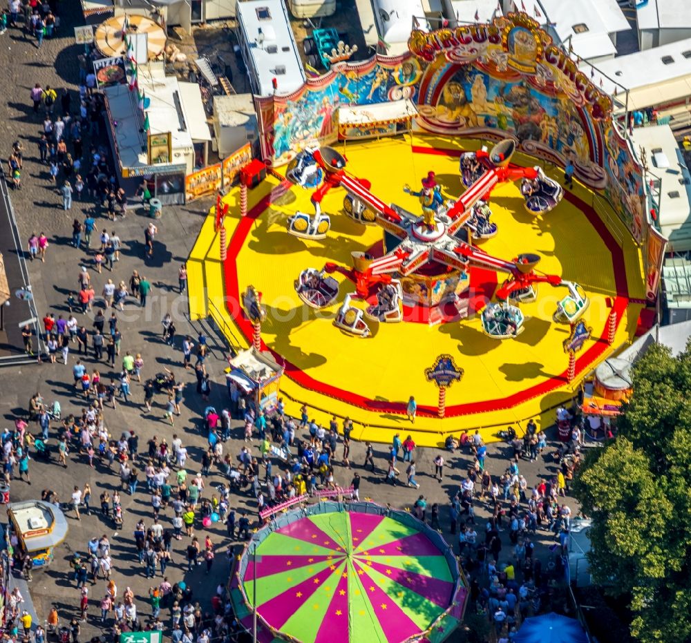 Aerial photograph Herne - Area of the funfair Cranger Kirmes in Herne in the state North Rhine-Westphalia, Germany