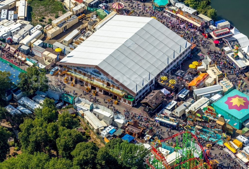 Aerial photograph Herne - Area of the funfair Cranger Kirmes in Herne in the state North Rhine-Westphalia, Germany