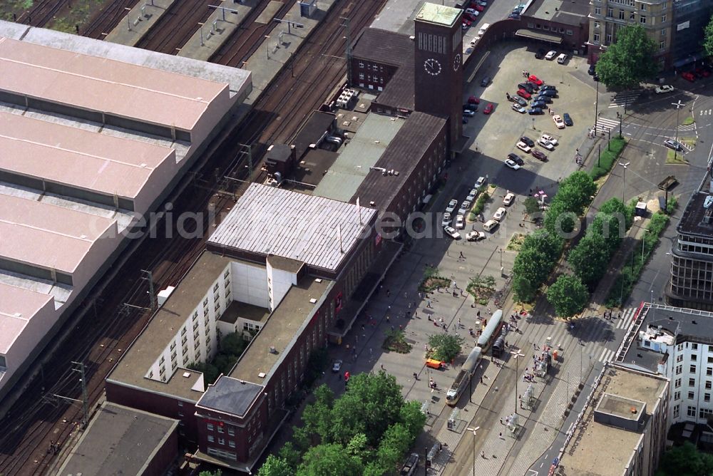 Düsseldorf from the bird's eye view: Site at Düsseldorf Central Deutsche Bahn on Oberbilker center in Dusseldorf in North Rhine-Westphalia