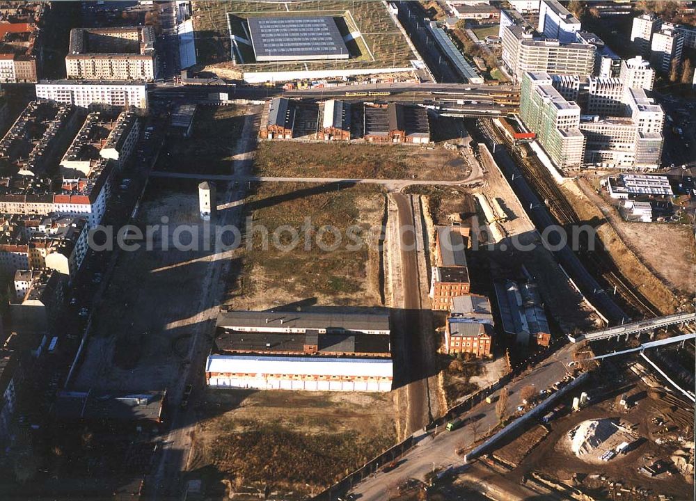 Aerial image Berlin - Lichtenberg - Gelände des ehem. Berliner Schlachthofes an der Landsberger Allee in Berlin - Lichtenberg.