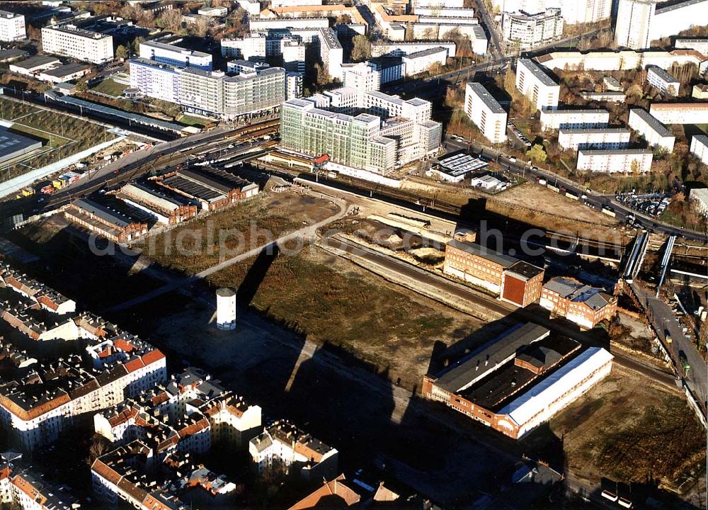 Berlin - Lichtenberg from above - Gelände des ehem. Berliner Schlachthofes an der Landsberger Allee in Berlin - Lichtenberg.