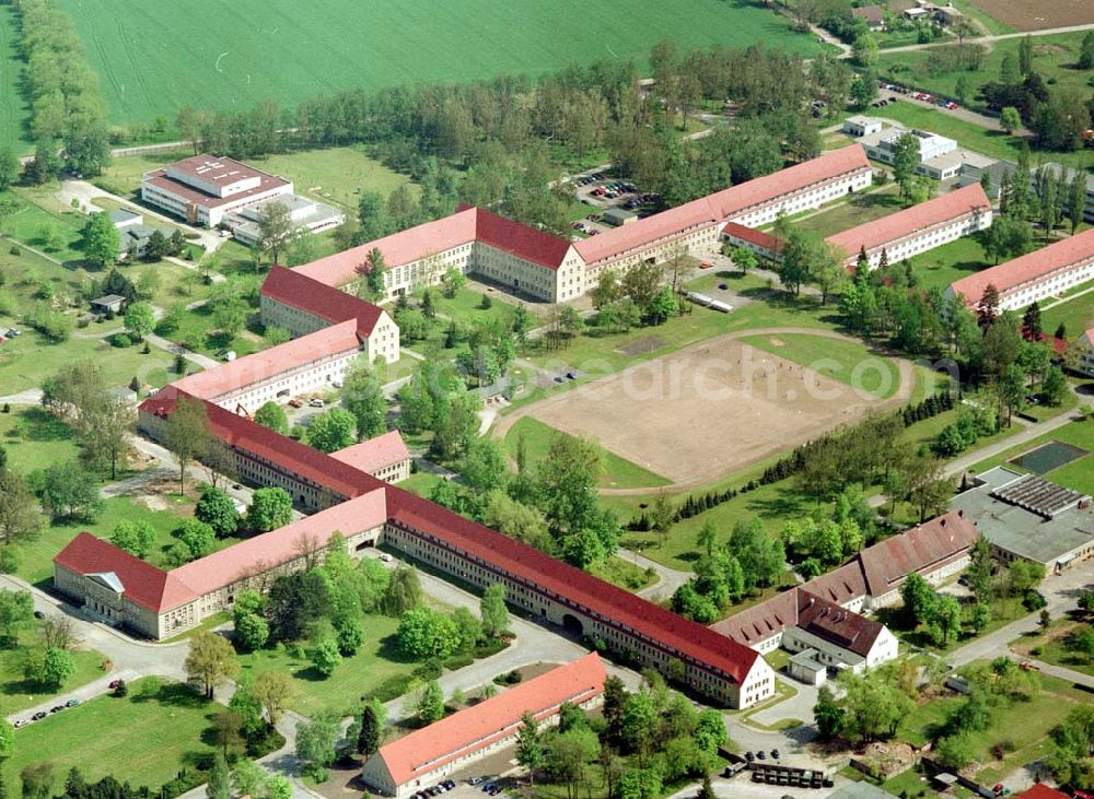 Aerial image Strausberg / Brandenburg - Gelände des ehem. DDR-Verteidigungsministeriums in Strausberg - Nord am Flugplatz.