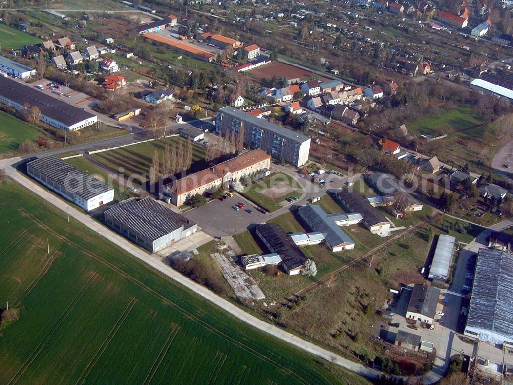 Eisleben from the bird's eye view: Gelände der ehem. ISE / Ingenieurschule Eisleben / Bergschule Eisleben 15.04.04