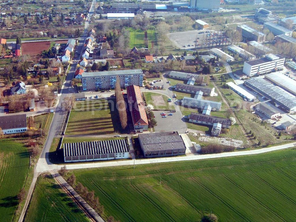 Aerial image Eisleben - Gelände der ehem. ISE / Ingenieurschule Eisleben / Bergschule Eisleben 15.04.04