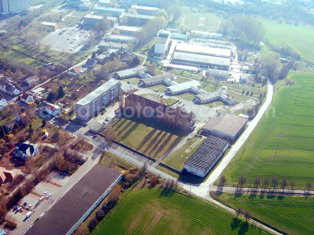 Aerial photograph Eisleben - Gelände der ehem. ISE / Ingenieurschule Eisleben / Bergschule Eisleben 15.04.04