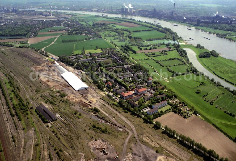 Aerial image Krefeld - Site of the former goods station of the Deutsche Bahn in Krefeld in North Rhine-Westphalia