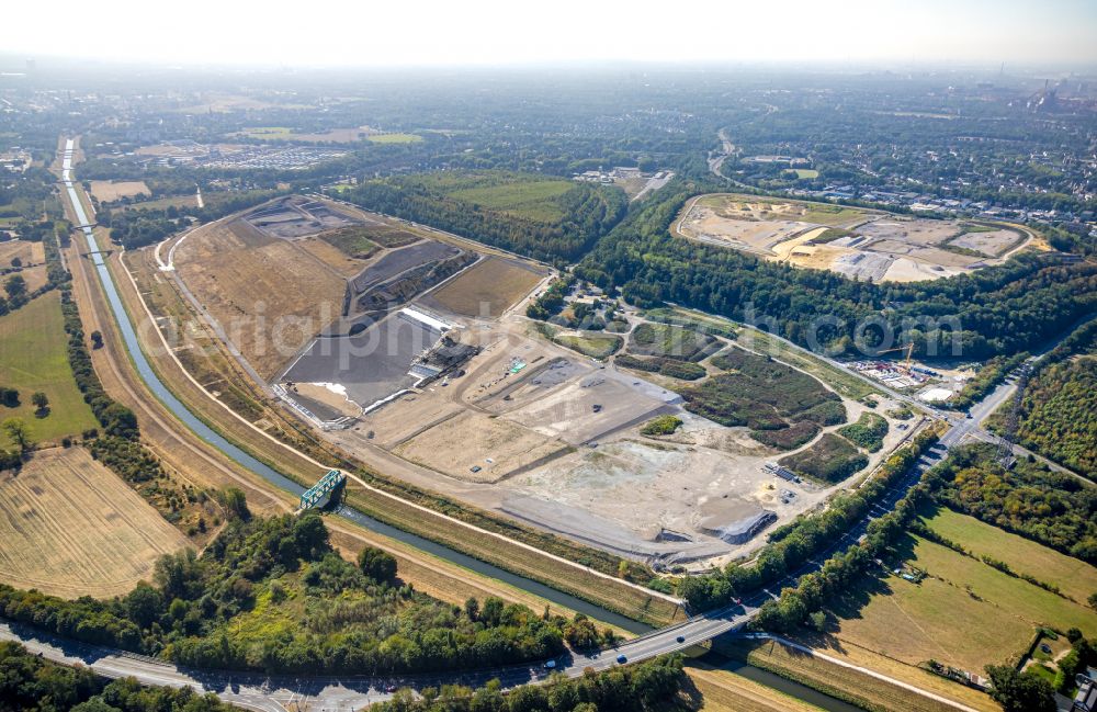 Aerial image Dinslaken - Reclamation site of the former mining dump on Brinkstrasse in Dinslaken in the state North Rhine-Westphalia, Germany