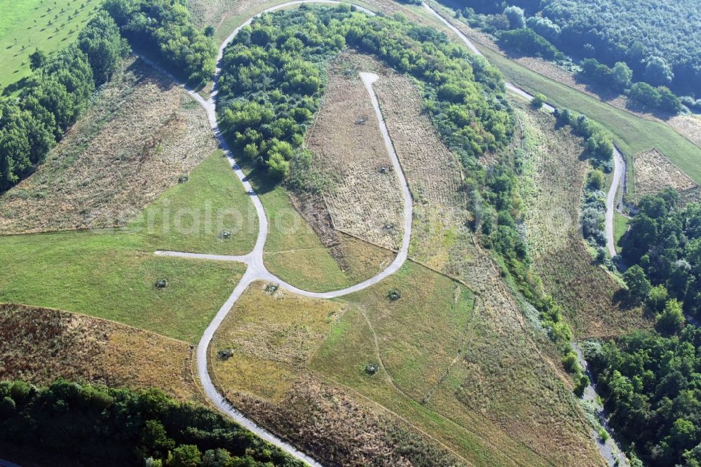 Leipzig from above - Reclamation site of the former mining dump Doesen in Leipzig in the state Saxony