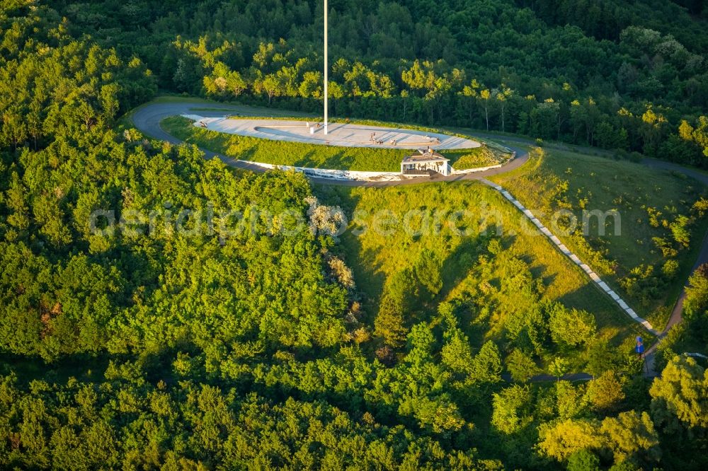 Bergkamen from the bird's eye view: Reclamation site of the former mining dump Halde Grosses Holz in Bergkamen in the state North Rhine-Westphalia, Germany