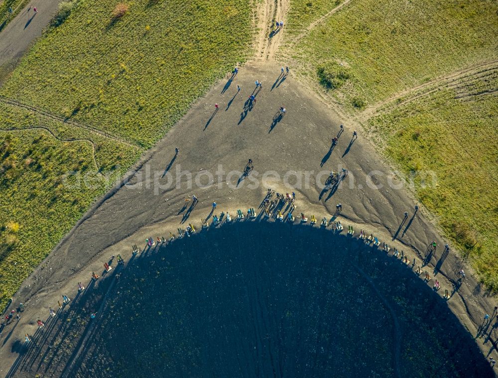 Bottrop from above - Reclamation site of the former mining dump Haniel in Bottrop in the state North Rhine-Westphalia