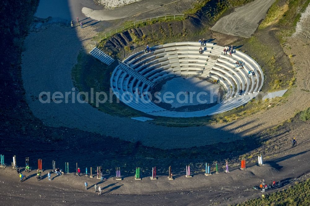 Bottrop from above - Reclamation site of the former mining dump Haniel in Bottrop in the state North Rhine-Westphalia