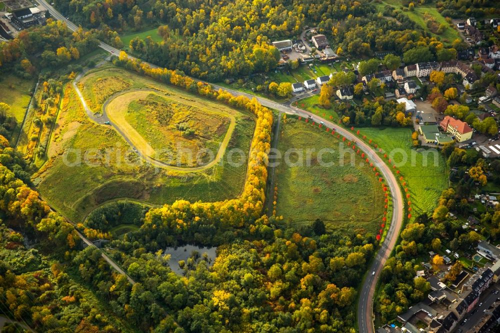 Herne from above - Reclamation site of the former mining dump Guennigfeld on Bluecherstrasse in Herne in the state North Rhine-Westphalia