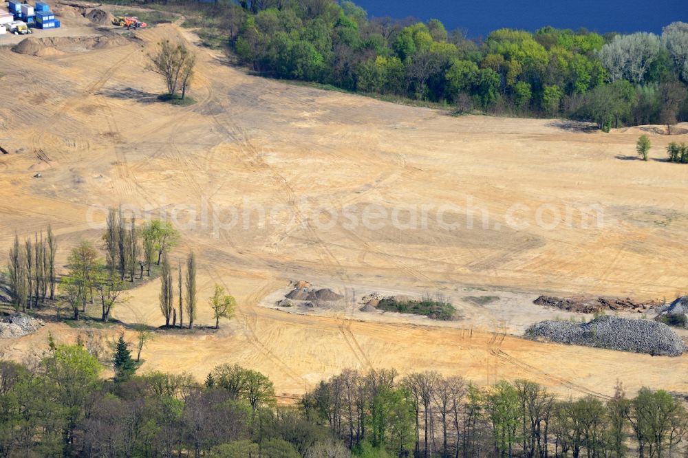 Potsdam from above - View at the construction site of a new building on the site of the former gray barracks of the russian army in Potsdam in the federal state of Brandenburg