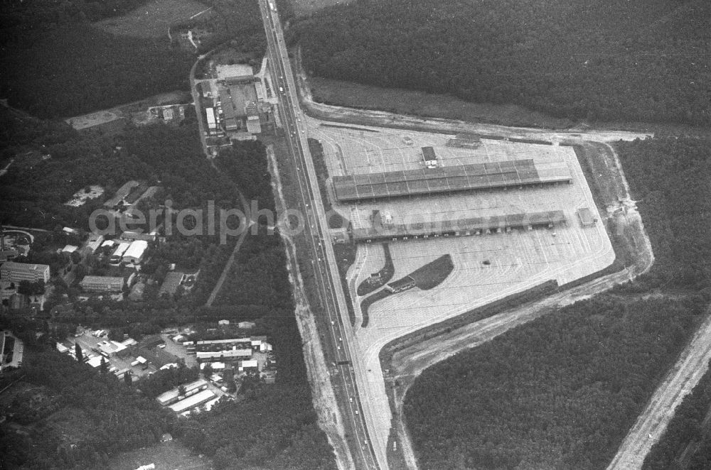 Aerial image Drewitz - Site of the former GDR - Guest border crossing point / checkpoint / Drewitz border crossing in the state of Brandenburg