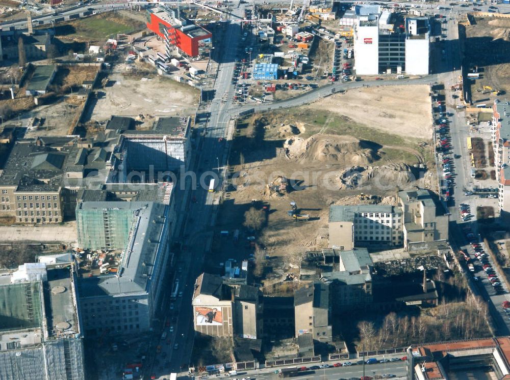 Aerial image Berlin - Gelände des ehemaligen Leipziger Platzes in Berlin-Mitte