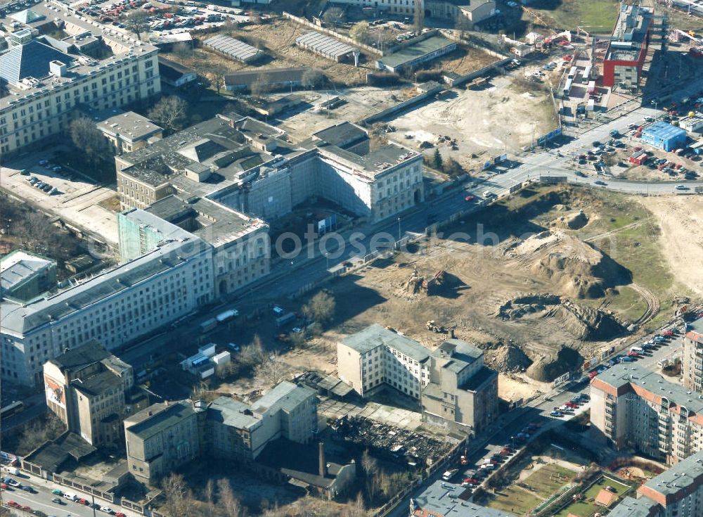 Berlin from above - Gelände des ehemaligen Leipziger Platzes in Berlin-Mitte