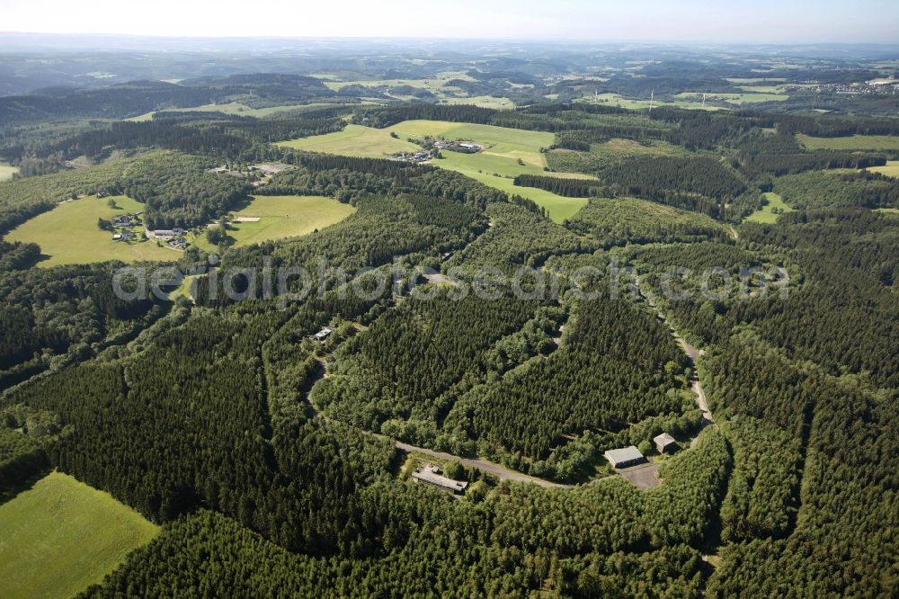 Reichshof from above - The site of the former ammunition depots and barracks at the Reichshof Reichshof in North Rhine-Westphalia