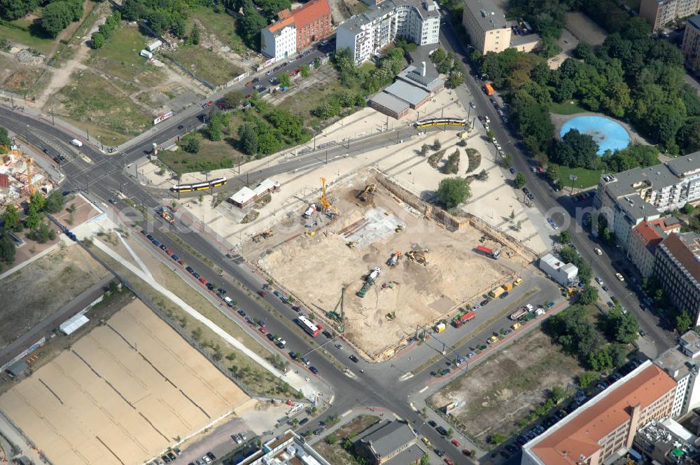 Berlin from above - Blick auf das Gelände des ehemaligen Nordbahnhof in Berlin Mitte