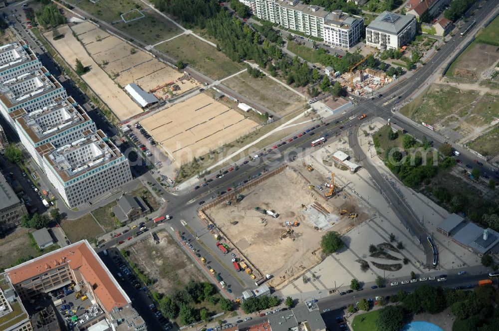 Aerial image Berlin - Blick auf das Gelände des ehemaligen Nordbahnhof in Berlin Mitte