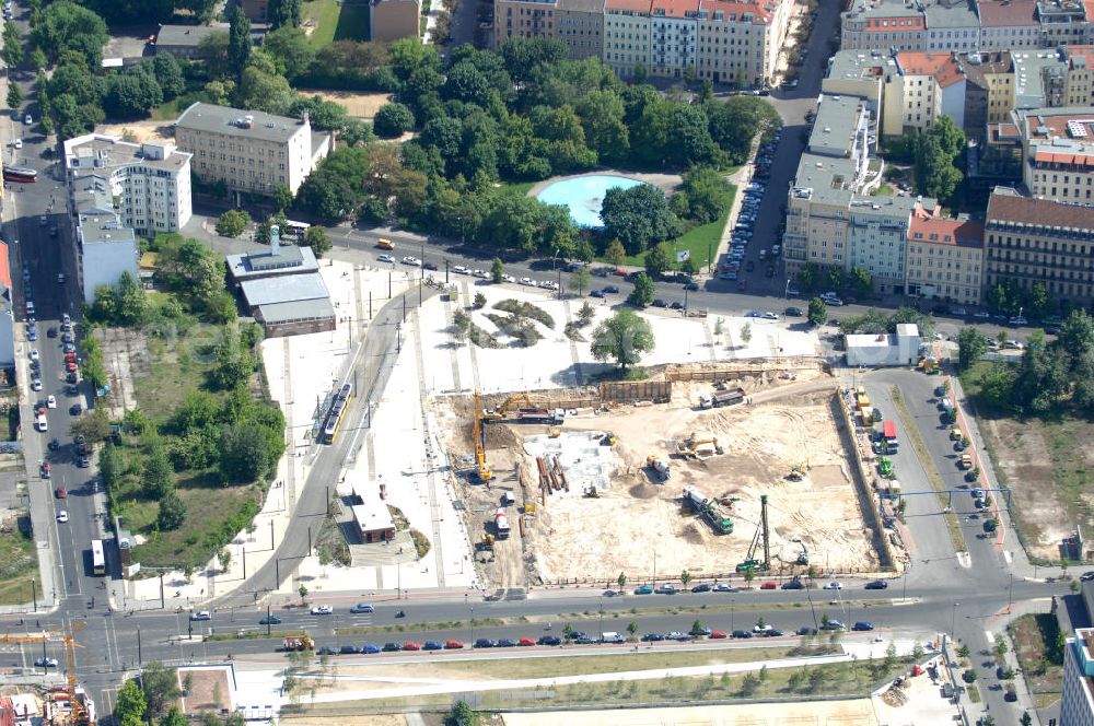 Berlin from above - Blick auf das Gelände des ehemaligen Nordbahnhof in Berlin Mitte