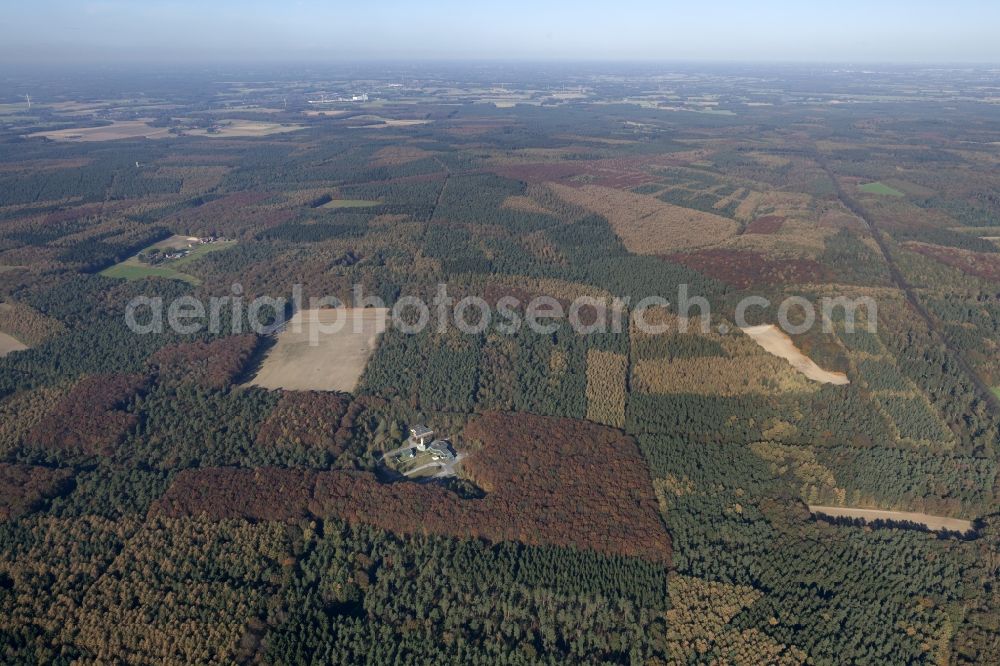 Haltern from the bird's eye view: Site of the former Air Shaft High Mark, planned forensics location in Haltern - Lippramsdorf in the state of North Rhine-Westphalia