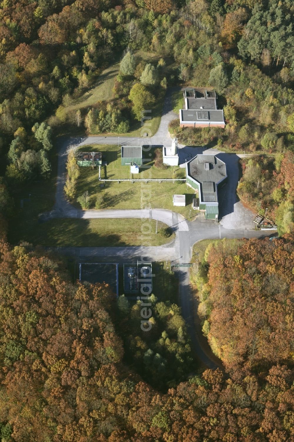 Haltern from above - Site of the former Air Shaft High Mark, planned forensics location in Haltern - Lippramsdorf in the state of North Rhine-Westphalia