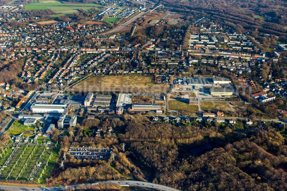 Aerial image Gelsenkirchen - Area of the former mining pit Bergmannsglueck in Gelsenkirchen in the state of North Rhine-Westphalia