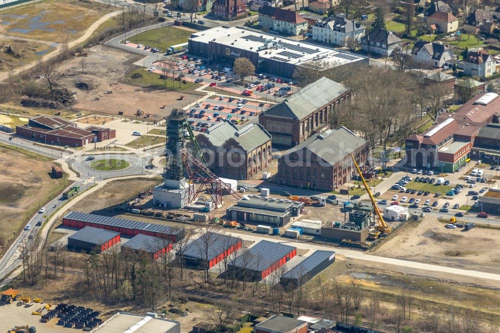 Dorsten from above - Area of the former mine Fuerst Leopold chamber 2 in Dorsten in the state North Rhine-Westphalia