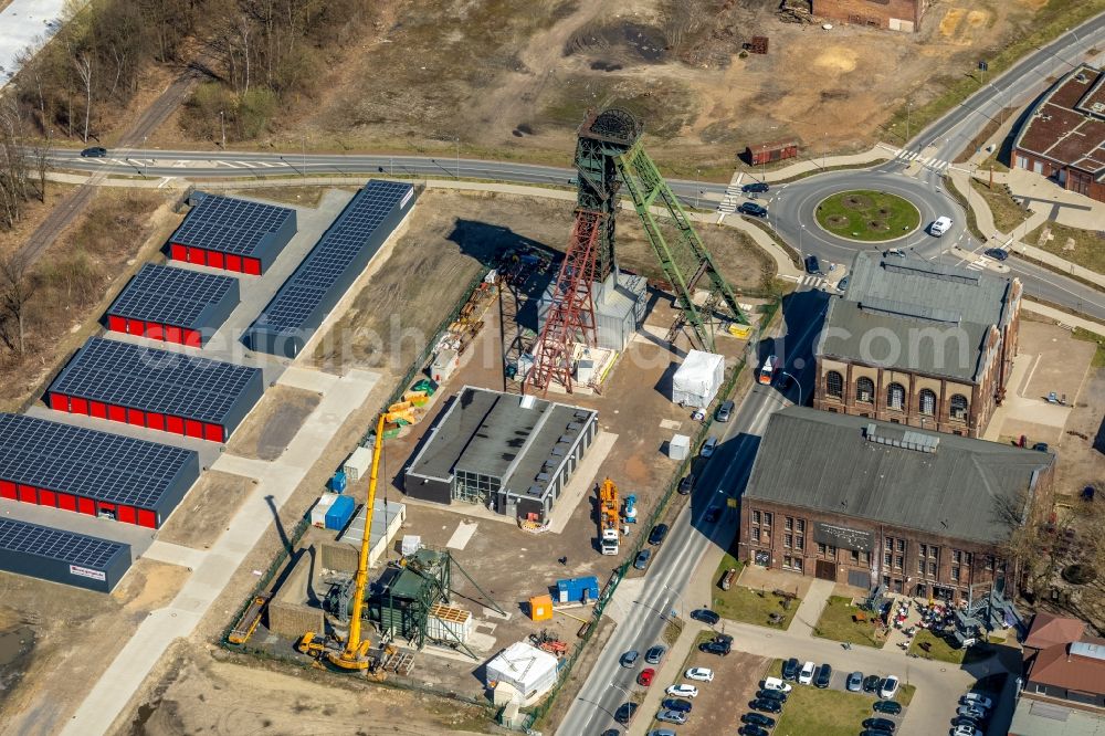 Dorsten from the bird's eye view: Area of the former mine Fuerst Leopold chamber 2 in Dorsten in the state North Rhine-Westphalia