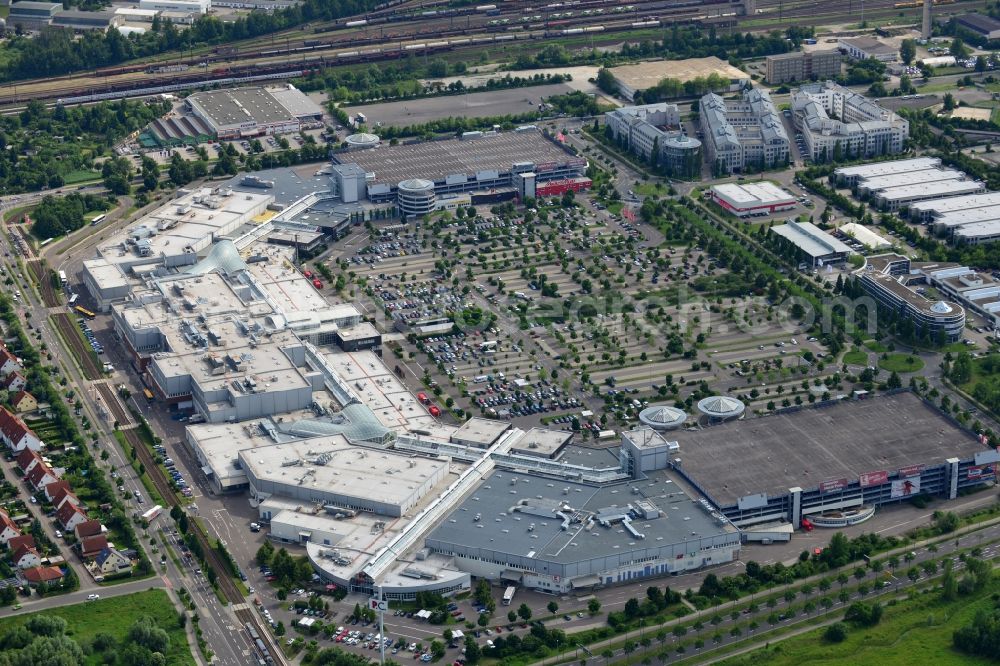 Aerial image Leipzig - Site of the shopping center Paunsdorf Center in Leipzig in Saxony. The operator is the Unibail-Rodamco Germany GmbH