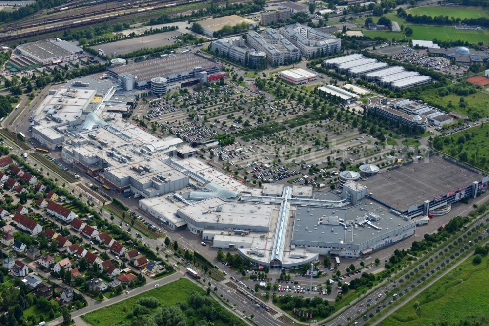 Aerial photograph Leipzig - Site of the shopping center Paunsdorf Center in Leipzig in Saxony. The operator is the Unibail-Rodamco Germany GmbH