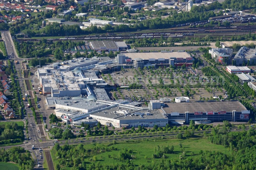 Aerial photograph Leipzig - Site of the shopping center Paunsdorf Center in Leipzig in Saxony. The operator is the Unibail-Rodamco Germany GmbH