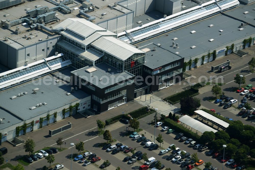 Aerial image Leipzig - Site of the shopping center Paunsdorf Center in Leipzig in Saxony. The operator is the Unibail-Rodamco Germany GmbH