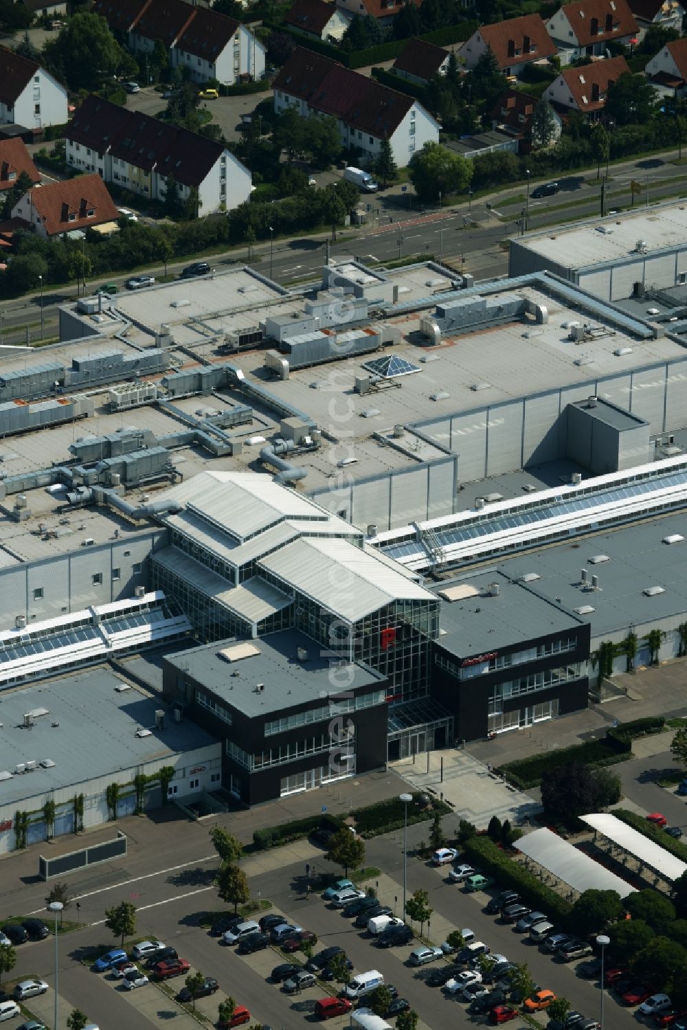 Aerial photograph Leipzig - Site of the shopping center Paunsdorf Center in Leipzig in Saxony. The operator is the Unibail-Rodamco Germany GmbH