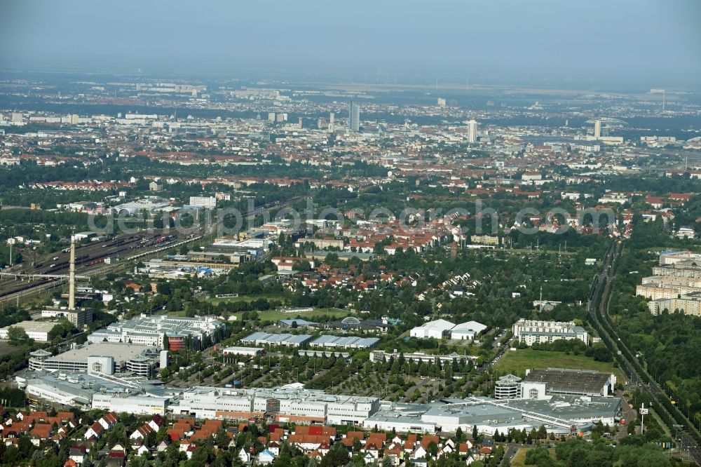 Aerial image Leipzig - Site of the shopping center Paunsdorf Center in Leipzig in Saxony. The operator is the Unibail-Rodamco Germany GmbH