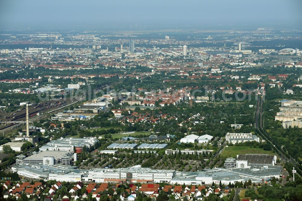 Aerial photograph Leipzig - Site of the shopping center Paunsdorf Center in Leipzig in Saxony. The operator is the Unibail-Rodamco Germany GmbH